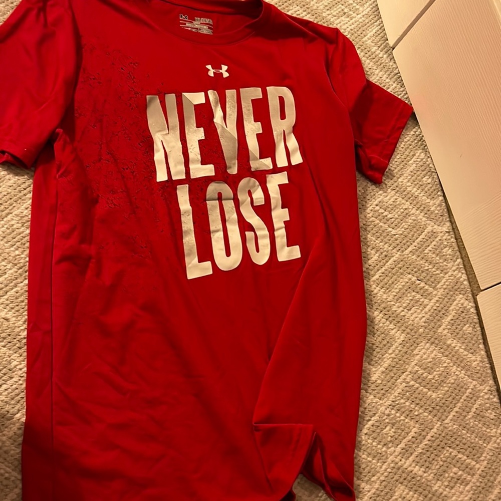 Youth UA tee- heat gear